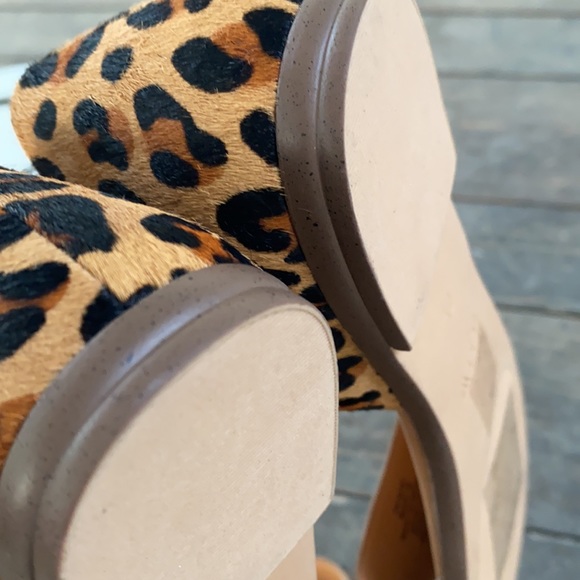 NEW J.Crew Factory Morgan Leopard Calf Hair Peep-toe 7.5 - Picture 9 of 9